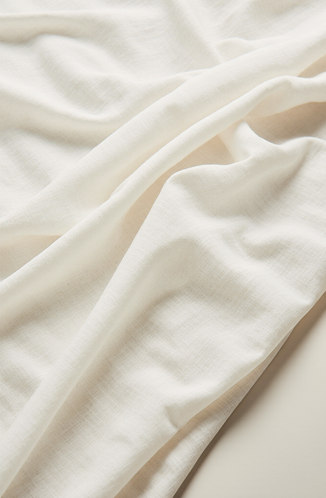 Premium ivory dyeable georgette fabric with soft drape and smooth texture by Mahuratam